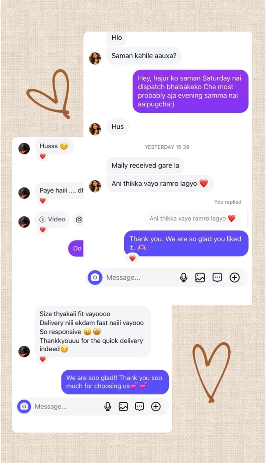 Customer review chat 10