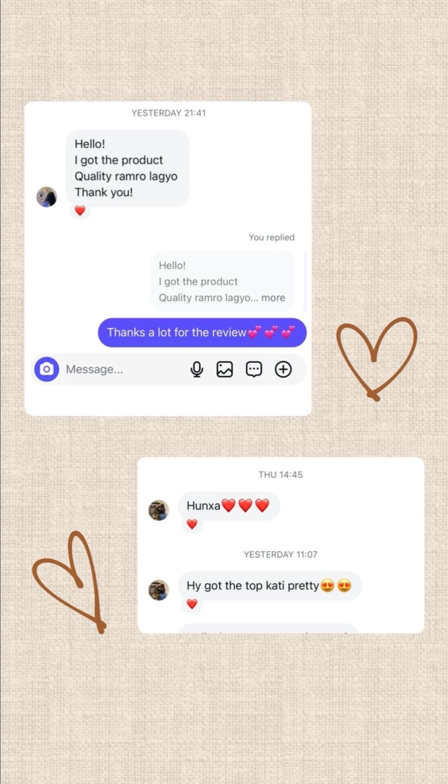 Customer review chat 6